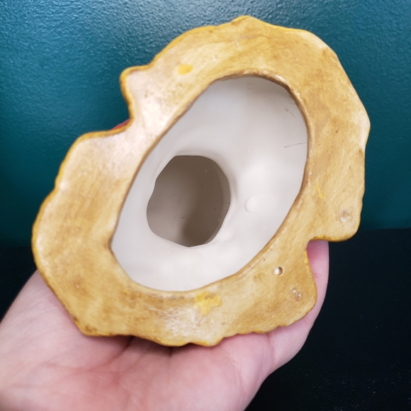 Vintage Halloween - Handmade Ceramic Pumpkin Haystack Figure 1970s mold - Picture 9 of 9